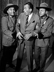 (L-R)  Johnny Wayne, Ed Sullivan & Frank Shuster