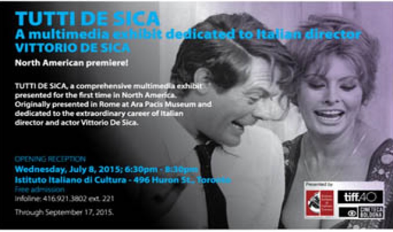 Istituto Italiano & TIFF Cinematheque Present TUTTI DE SICA North American Premiere