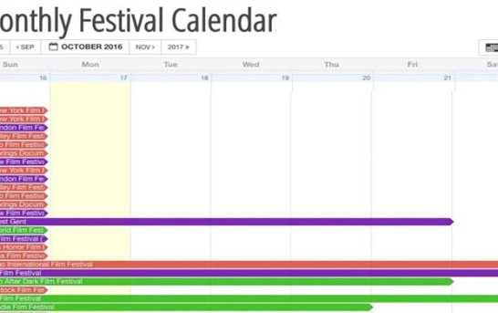 Monthly Festival Calendar