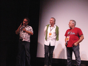 <em>Cameraman: The Life and Work of Jack Cardiff</em> Director Craig McCall (far left) and part of his crew at film’s Q&A.