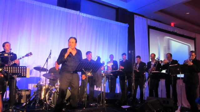 The band entertains the crowd