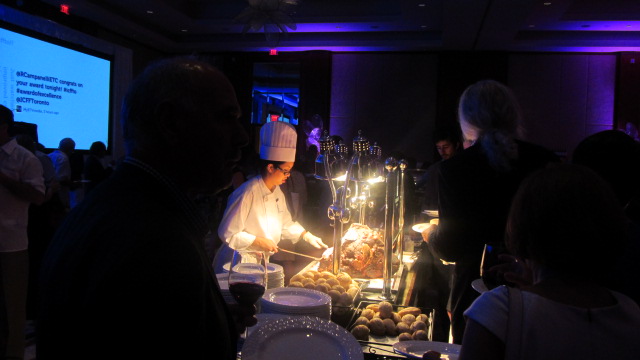 one of many food stations